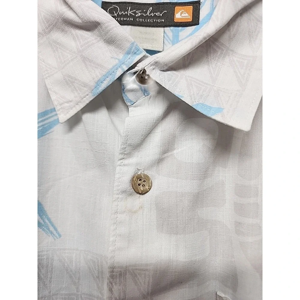 Quicksilver Waterman Collection Shirt Mens Xl Multicolor Fish Pattern Button Up - Picture 5 of 8